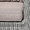 "Гляссе" диван трехместный из искусственного ротанга, цвет графит