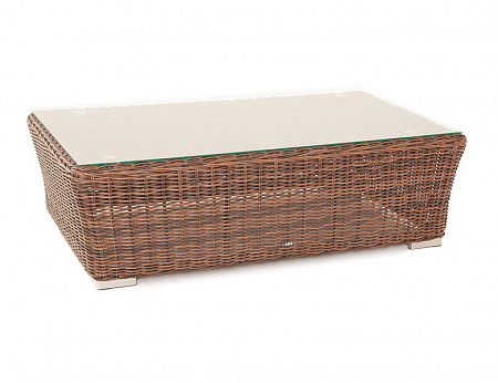 "Капучино" журнальный столик из искусственного ротанга, цвет коричневый