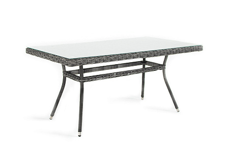 "Латте" плетеный стол из искусственного ротанга 160х90см, цвет графит