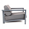 "Гранада" кресло алюминиевое, цвет серый, ткань Savana Graffit