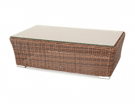 "Капучино" журнальный столик из искусственного ротанга, цвет коричневый