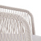 "Марсель" плетеный стул из роупа (веревки), каркас белый, цвет бежевый