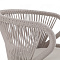 "Милан" плетеный стул из роупа (веревки), каркас белый, цвет бежевый