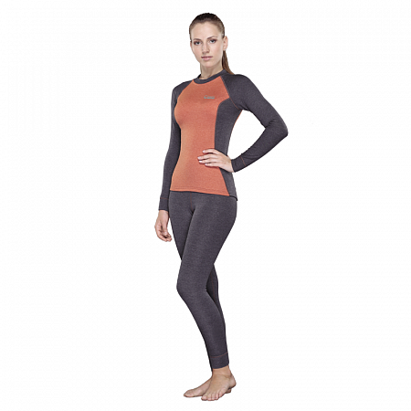 Tramp футболка с длинным рукавом женская Trekking (серый/оранжевый) / XXXL
