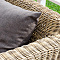 "Капучино" диван из искусственного ротанга трехместный, цвет соломенный