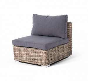 "Лунго" модуль диванный прямой с подушками, цвет соломенный