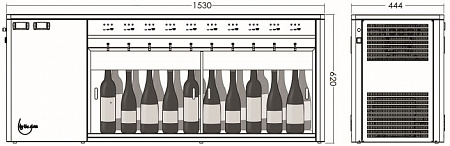 Диспенсер для розлива вина ByTheGlass Standard DS на 2х10 бутылок (нержавеющая сталь)