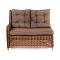 "Бергамо" плетеный правый модуль дивана, цвет коричневый