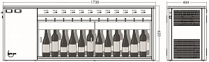Диспенсер для розлива вина ByTheGlass Standard DS на 2х12 бутылок (нержавеющая сталь)