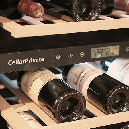 Cellar Private винный шкаф встраиваемый, двухзонный на 44 бутылки (СР043-2Т)