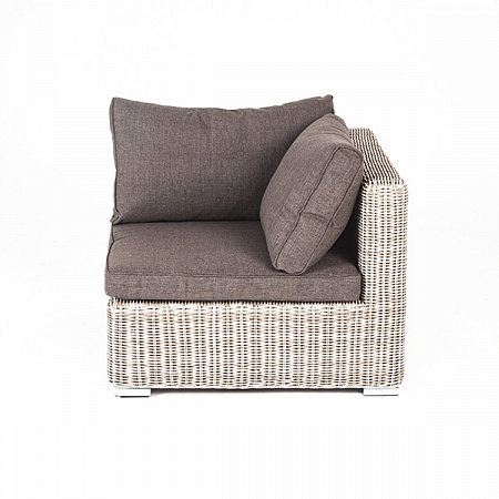 "Лунго" модуль диванный угловой с подушками, цвет бежевый