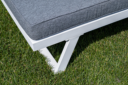 "Альпы" комплект-трансформер садовой мебели из алюминия (угловой диван, столик) с подушками