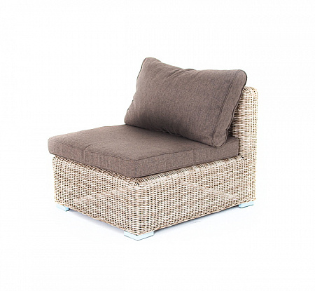 "Лунго" модуль диванный прямой с подушками, цвет бежевый