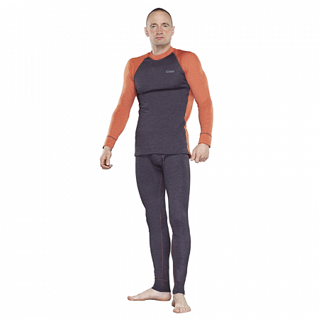 Tramp футболка с длинным рукавом мужская Trekking (серый/оранжевый) / XXL