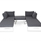 "Альпы" комплект-трансформер садовой мебели из алюминия (угловой диван, столик) с подушками