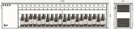 Диспенсер для розлива вина ByTheGlass Standard DS на 2х20 бутылок (нержавеющая сталь)