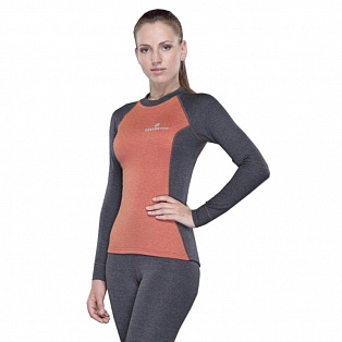 Destroyer футболка с длинным рукавом женская Tracking (серый/оранжевый) / L