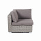 "Лунго" трансформирующийся диван из искусственного ротанга (гиацинт), цвет серый