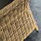 "Равенна" плетеное кресло из искусственного ротанга, цвет соломенный с серой подушкой